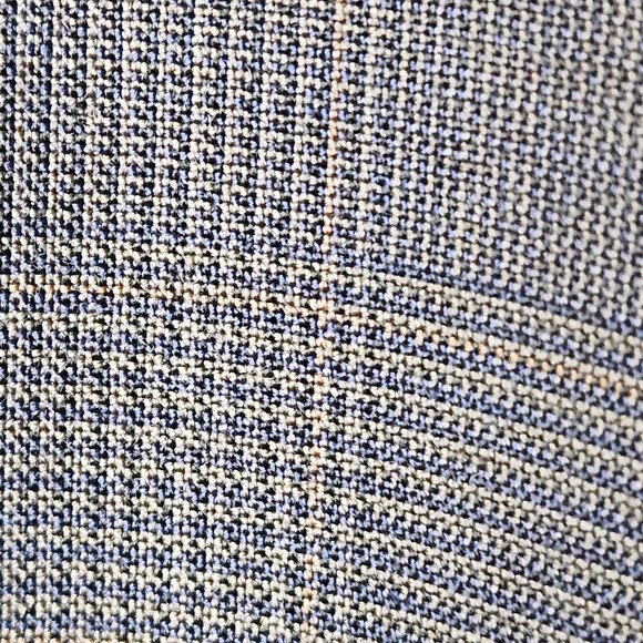 Men's Jeffery Banks 100% Wool dark preppy academia micro herringbone print suit - Picture 8 of 16